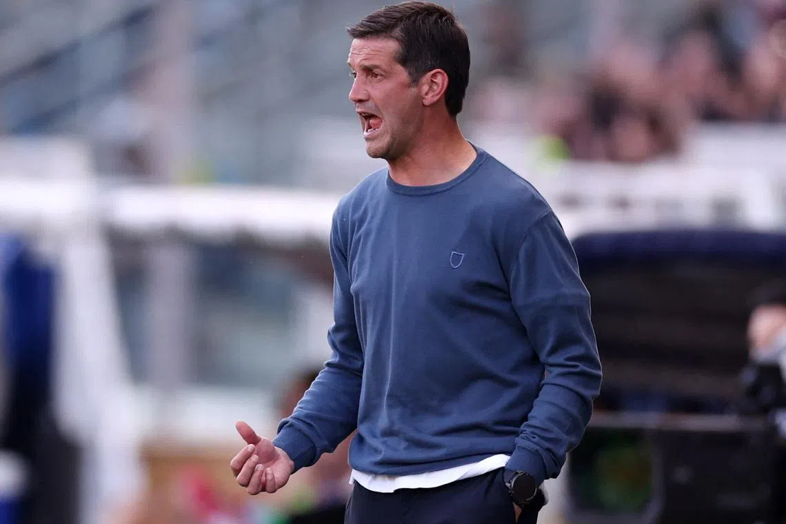 FILE PHOTO: Soccer Football - Serie A - Parma v Inter Milan - Stadio Ennio Tardini, Parma, Italy - April 5, 2025 Parma coach Cristian Chivu reacts REUTERS/Claudia Greco/File Photo