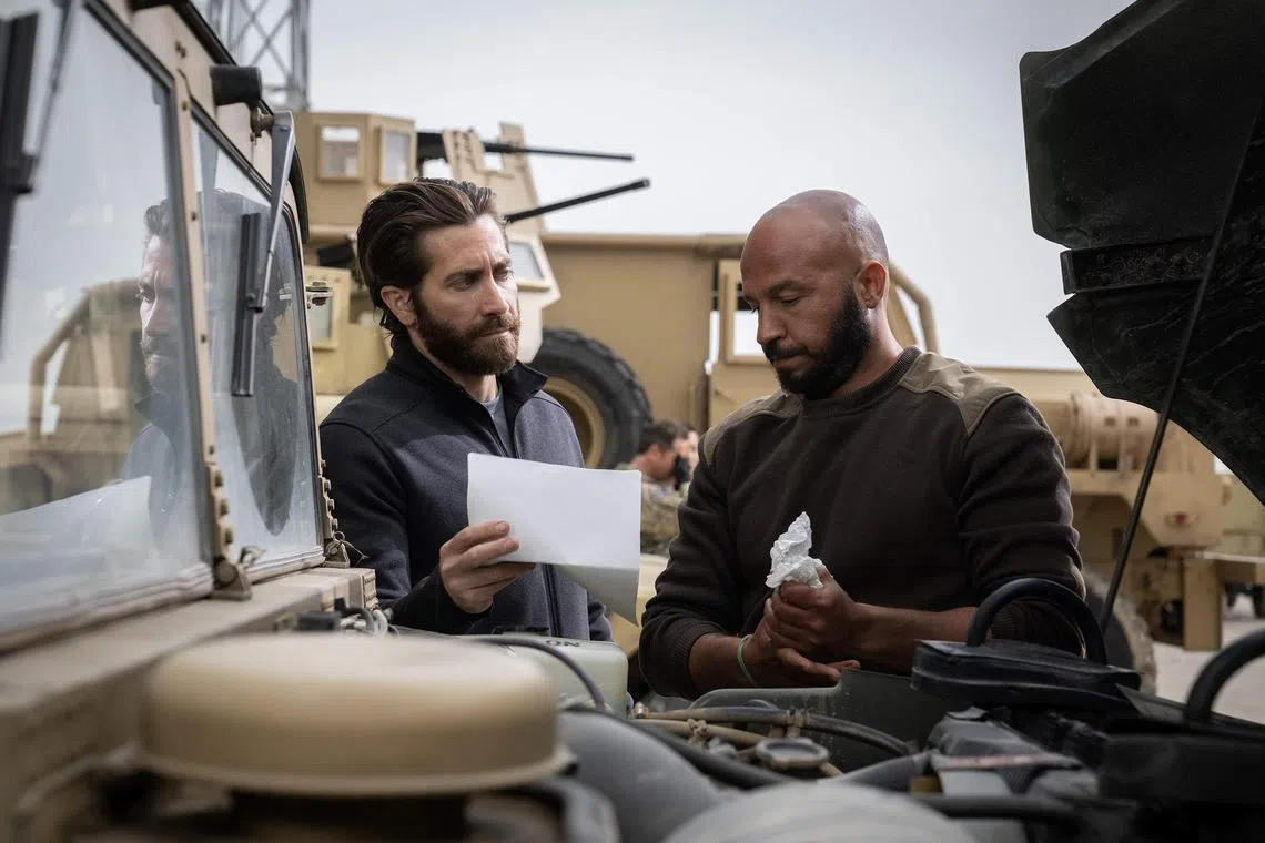 jojake26 - Jake Gyllenhaal and Dar Salim star in The Covenant, a military action about an American soldier and the debt he owes to the interpreter he left behind in Afghanistan. Images show Gyllenhaal and Dar Salim

Source: Metro-Goldwyn-Mayer Pictures