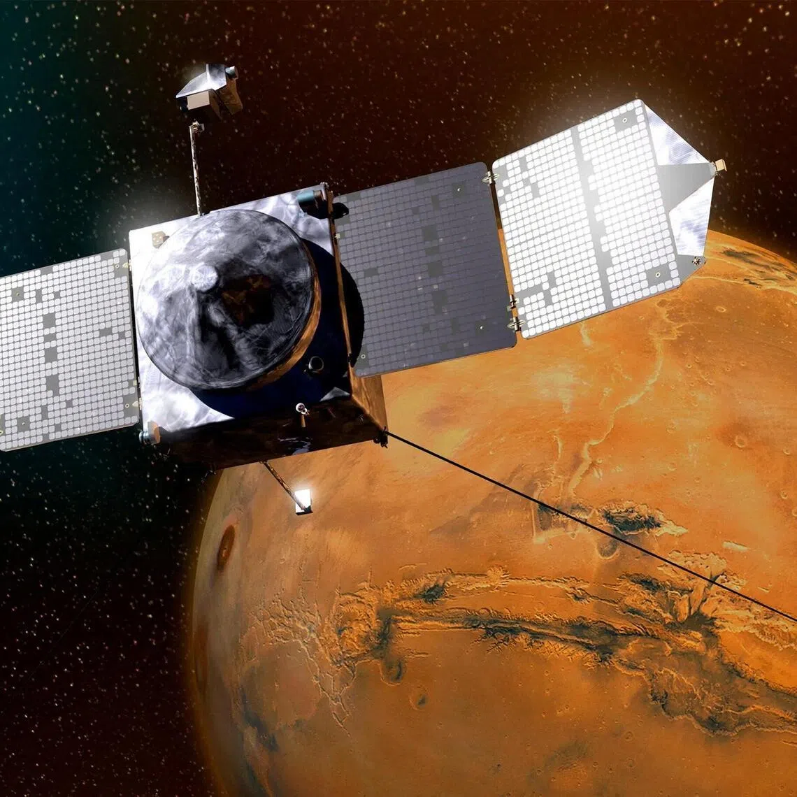 Scientific spacecraft MAVEN – short for Mars Atmosphere and Volatile Evolution – went into Martian orbit in 2014.