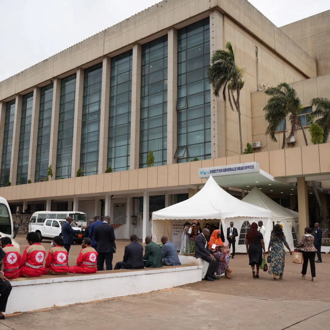 Delegates arrive for the opening of the World Trade Organization 14th ministerial conference, at the Palais des Congres, in Yaounde, Cameroon, March 26, 2026. REUTERS/Olivia Le Poidevin