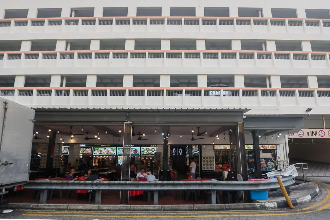 A coffee shop stall on the first floor was affected by the blaze.