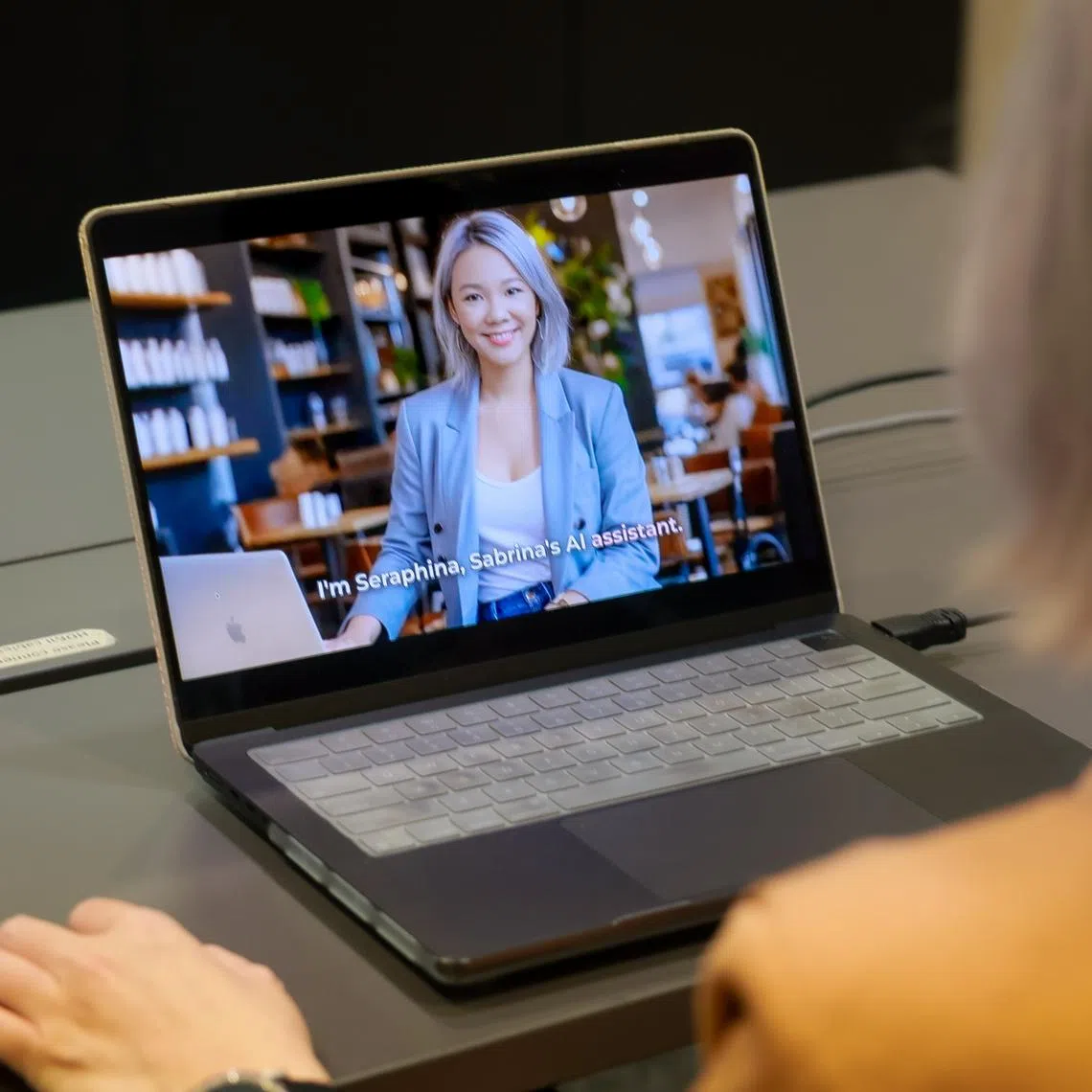 Ms Sabrina Princessa Wang, 41, uses her AI clone Seraphina  AI to manage stress.