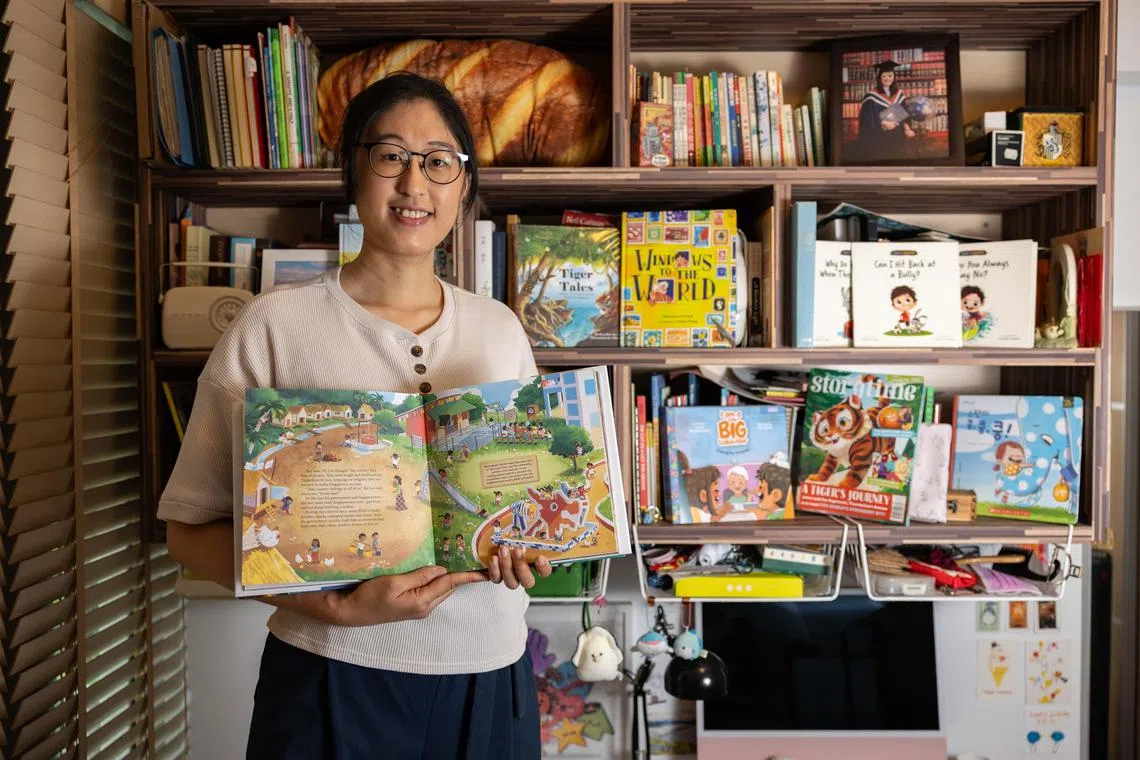 Illustrator of the Year, Chloe Chang, showing the winning illustration from The Little Singapore Book that was published in 2022.