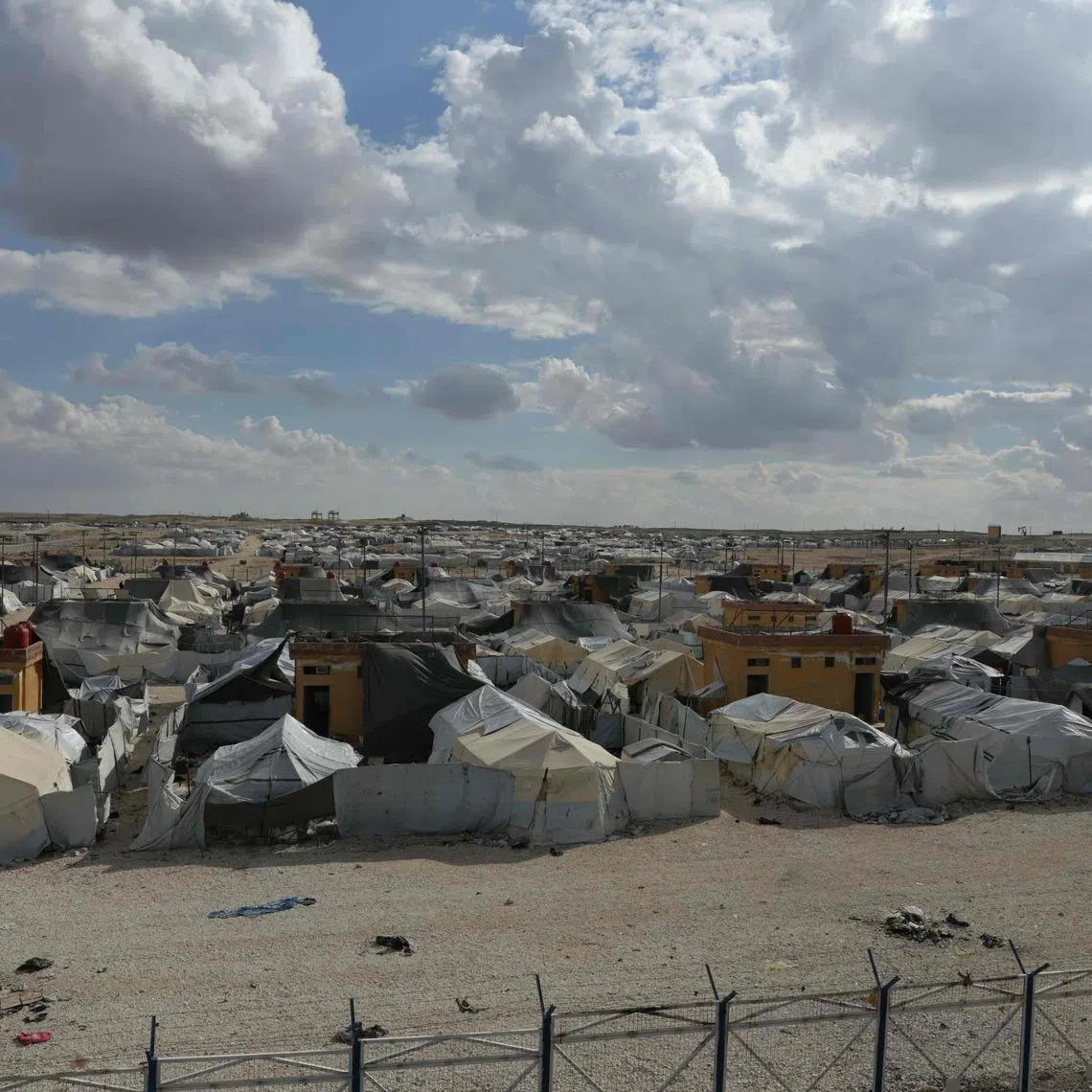 The empty Al-Hol camp, closed by the Syrian authorities in the northeastern Hasakeh governorate on Feb 25.