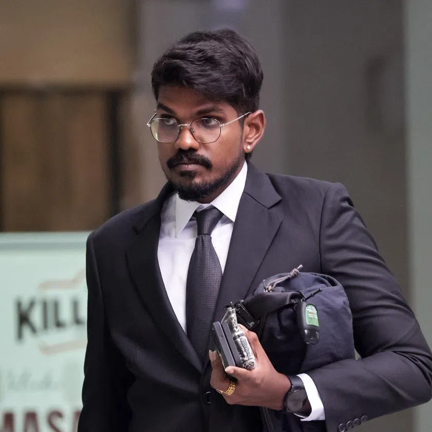 Shivasuria Maniam Kesaval (left) shared the unlawfully obtained information with Brayden Ong Ying Shan.