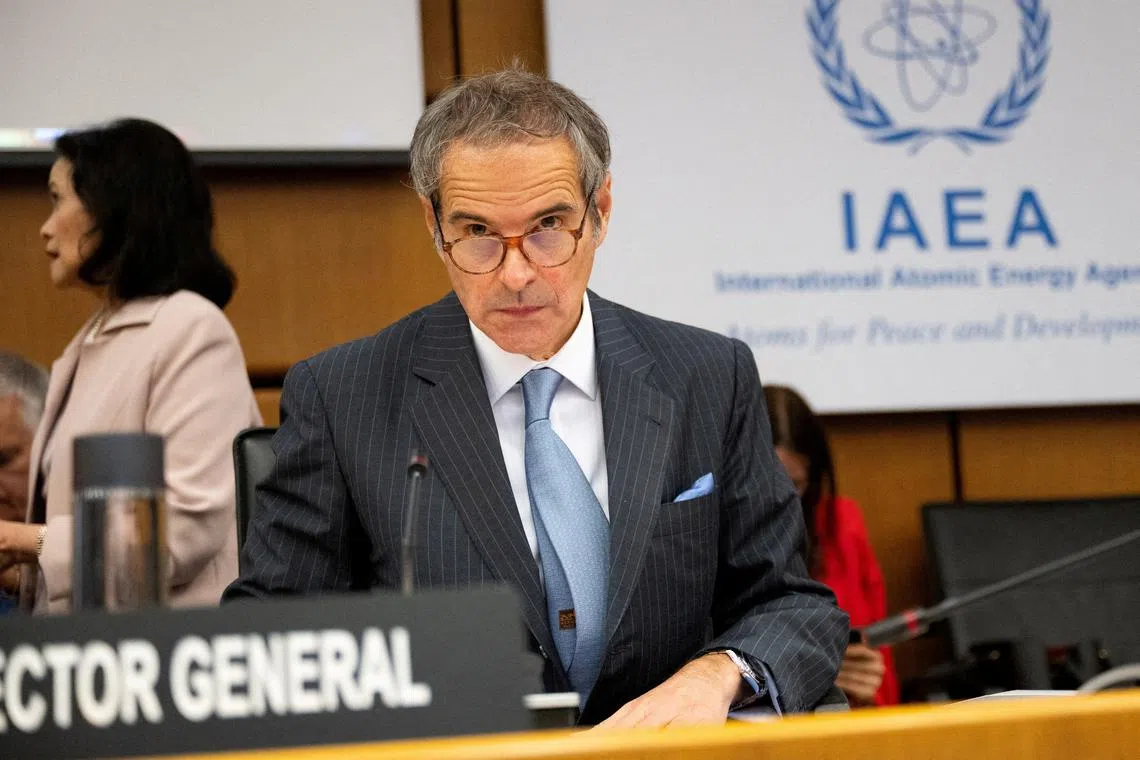 FILE PHOTO: International Atomic Energy Agency (IAEA) Director General Rafael Grossi waits for an emergency meeting of the agency’s Board of Governors to discuss the situation in Iran following the U.S. attacks on the country’s nuclear facilities, at the IAEA headquarters in Vienna, Austria, June 23, 2025. REUTERS/Elisabeth Mandl/File Photo