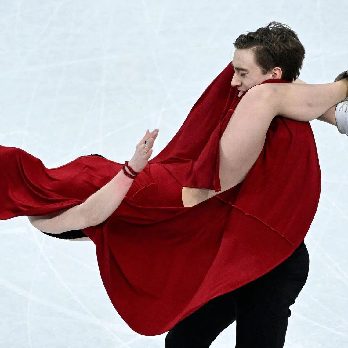 Czech Republic's Katerina Mrazkova (L) and Daniel Mrazek competing in the figure skating ice dance-free dance final during the Milano Cortina 2026 Winter Olympic Games at Milano Ice Skating Arena in Milan, Italy on Feb 11, 2026. 