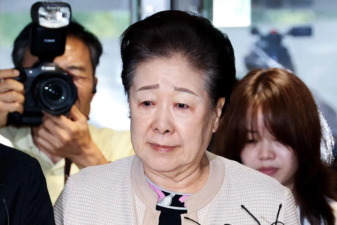 Han Hak-ja took the reins of the cult-like Unification Church after her husband’s death in 2012.
