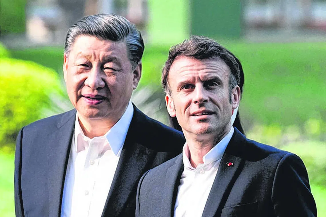 French President Emmanuel Macron calls for an update of the country’s economic ties with China, ahead of President Xi Jinping's state visit to France.