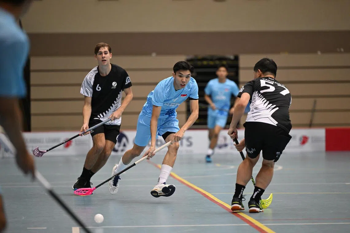 Vice-captain Thaddeus Tan in action during a test series friendly against New Zealand on May 16 at Our Tampines Hub.