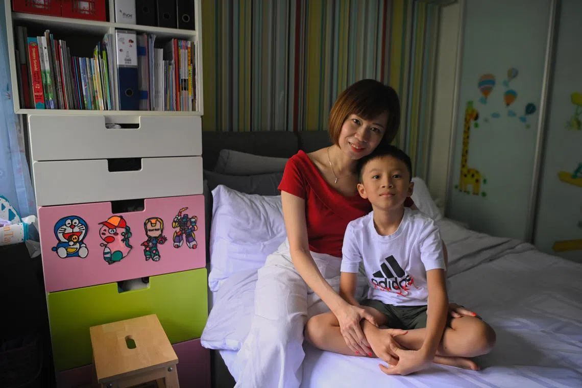 Ms Irene Nah said her nine-year-old son Tan Jae En, took about six months to settle down in school when he was in Primary 1. 