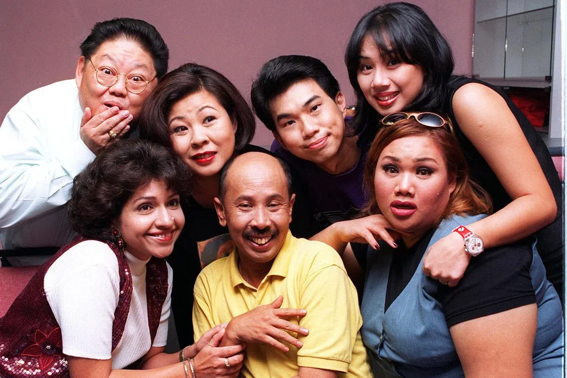 The cast of the hit TV sitcom, Under One
Roof. More input from the actors for character
development in the third season. Extract
fr text : [The popular Television Corporation
of Singapore sitcom, Under One Roof, returns
for a third season tomorrow and viewers
will see the Tans' eldest son, Paul, leave
for a job in Papua New Guinea.] Top row
from left: Moses Lim, Koh Chieng Mun, Nicholas
Lee, Vernetta Lopez, Norleena Salim, Zaibo
and Daisy Irani.