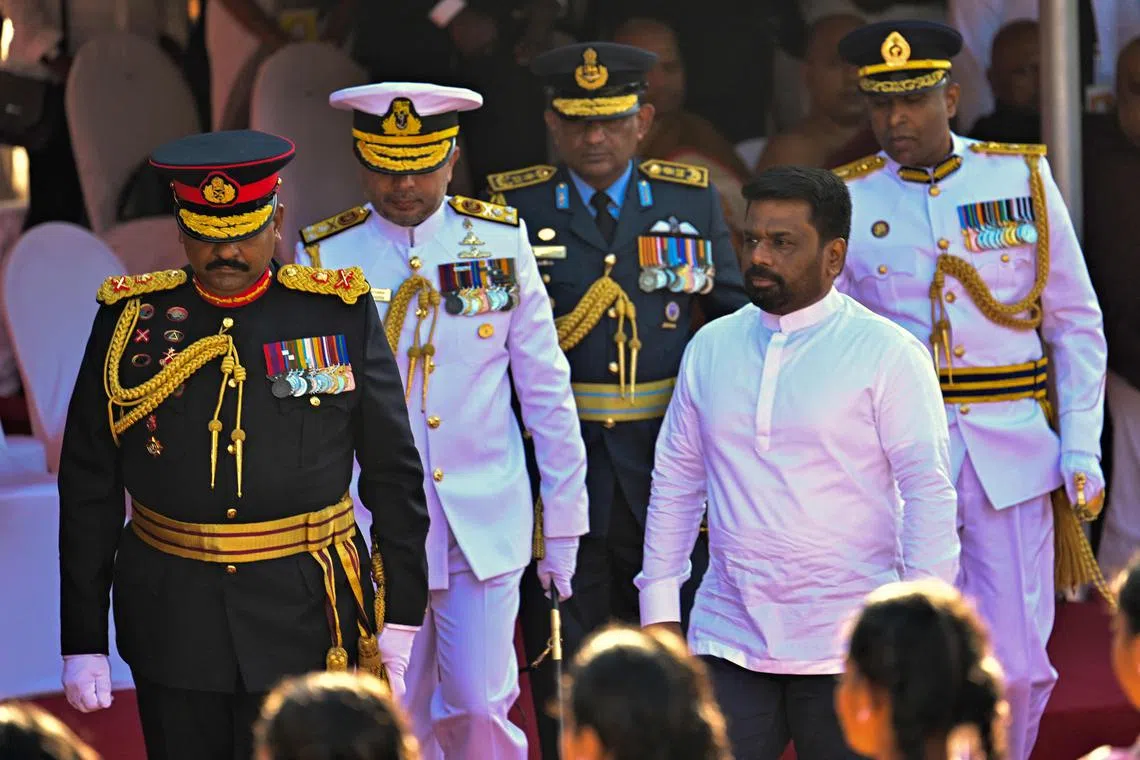 Self-avowed Marxist Anura Kumara Dissanayake dispensed with the usual elaborate military pageantry of jet flyovers and horse parades to mark the 1948 handover of power.