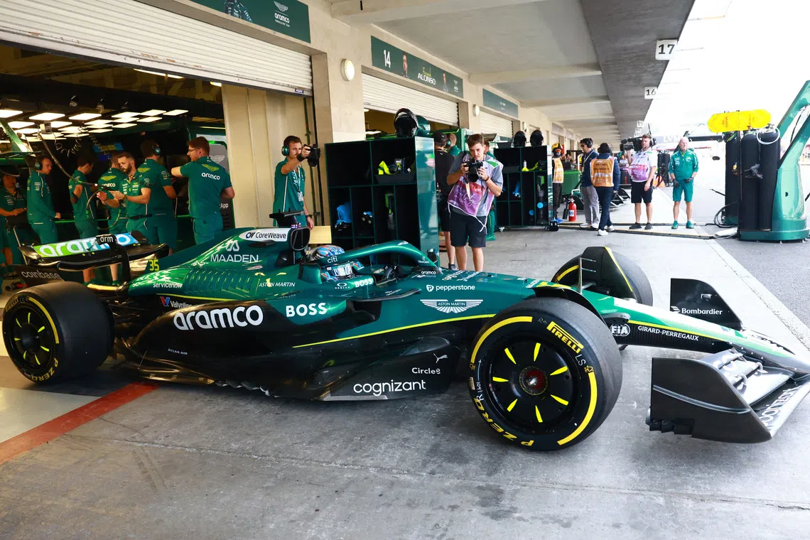 Formula One F1 - Mexico Grand Prix - Autodromo Hermanos Rodriguez, Mexico City, Mexico - October 24, 2025 Aston Martin's Jak Crawford during practice REUTERS/Raquel Cunha