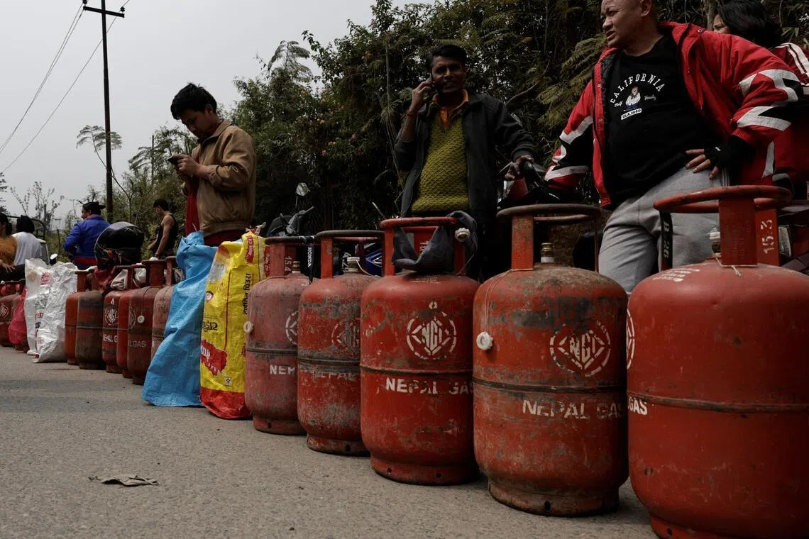 Nepal said it still has sufficient gas but has reduced cylinder volumes to stretch the available supply.