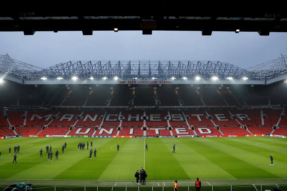 FILE PHOTO: Soccer Football - Europa League - Rangers Press Conference - Old Trafford, Manchester, Britain - January 22, 2025 General view inside the stadium before the press conference Action Images via Reuters/Jason Cairnduff/File Photo