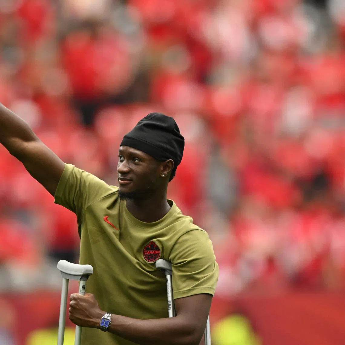 Jun 24, 2026; Vancouver, British Columbia, CAN; Canada midfielder Ismael Kone (8) waves to fans after the game against Switzerland during a Group B match in the 2026 FIFA World Cup at BC Place Vancouver. Mandatory Credit: Anne-Marie Sorvin-Imagn Images