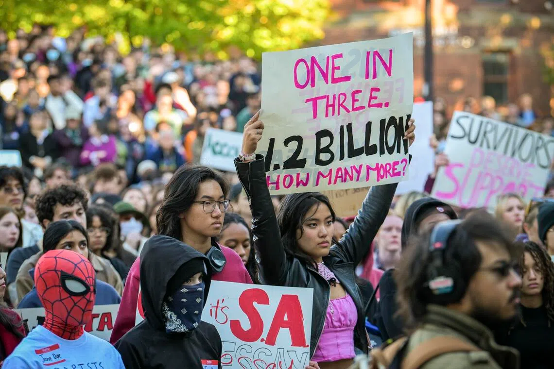 Cornell students stage anti-rape rally