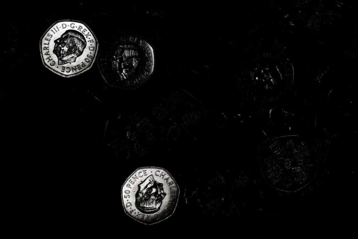 Newly manufactured 50p coins featuring the portrait of Britain's King Charles III are pictured at The Royal Mint in Pontyclun, Wales, Britain, October 27, 2022.