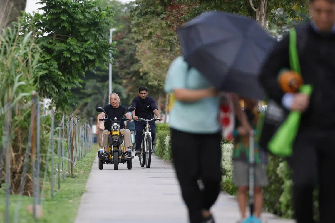 Mobility aids can be used on footpaths and cycling tracks but not on roads.