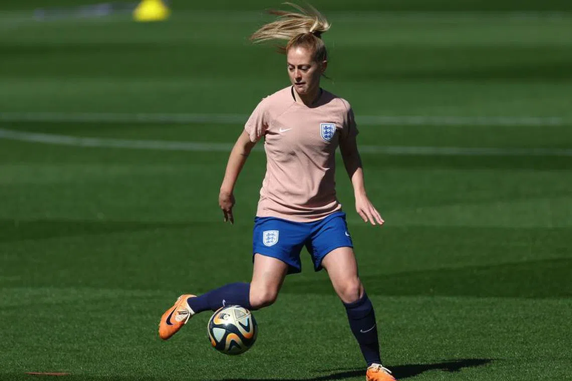 FILE PHOTO: Soccer Football - FIFA Women’s World Cup Australia and New Zealand 2023 - England Training - Central Coast Stadium, Gosford, Australia - August 19, 2023 England's Keira Walsh during training REUTERS/Carl Recine/File Photo