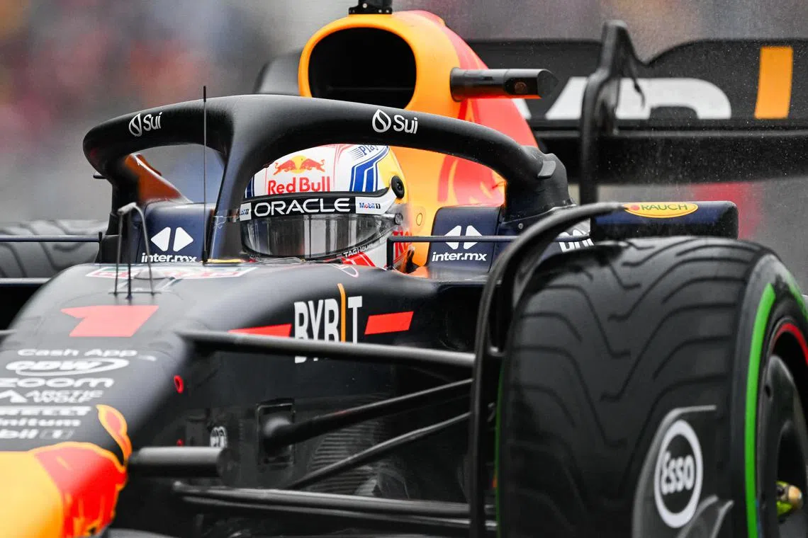Defending double world champion and series leader Verstappen outpaced Hulkenberg by 1.244 seconds, in a very wet top-10 shootout.