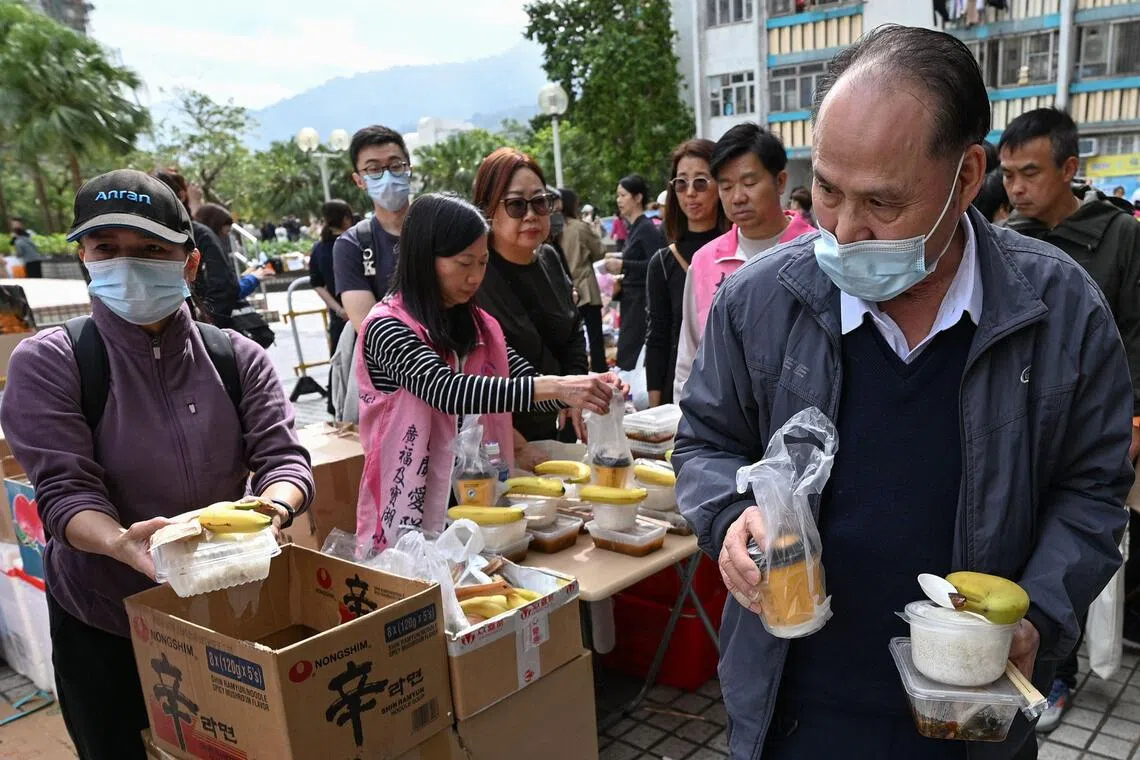 Volunteers gave firefighters bananas and energy drinks, and provided clothes, food and hot water bottles to those displaced.