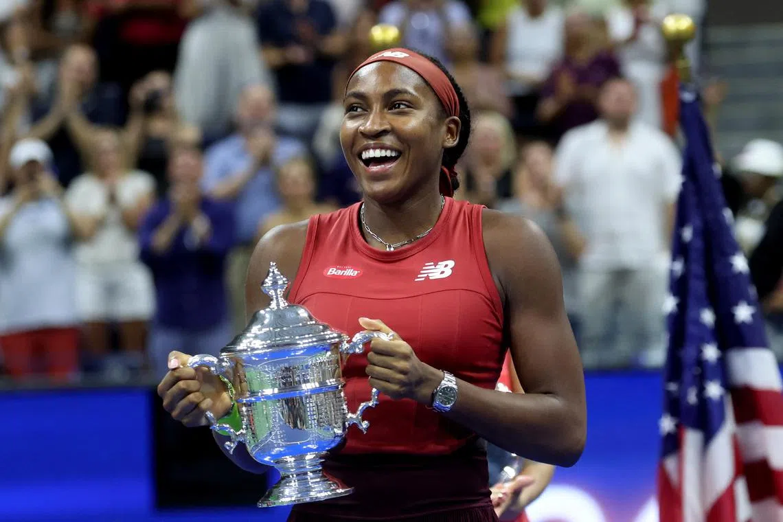 Gauff fed off the noisy local support as she mounted a terrific second set fight back, winning 2-6 6-3 6-2.