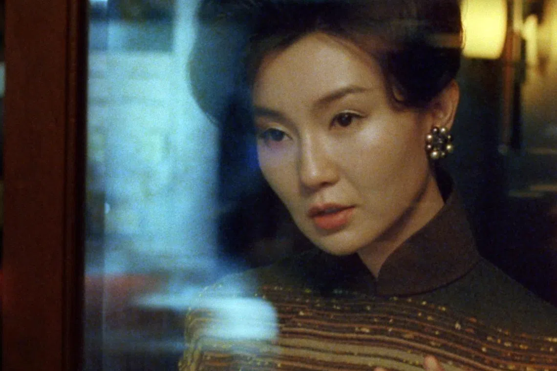 Director Wong Kar-wai's film of romantic longing In The Mood For Love stars Maggie Cheung.