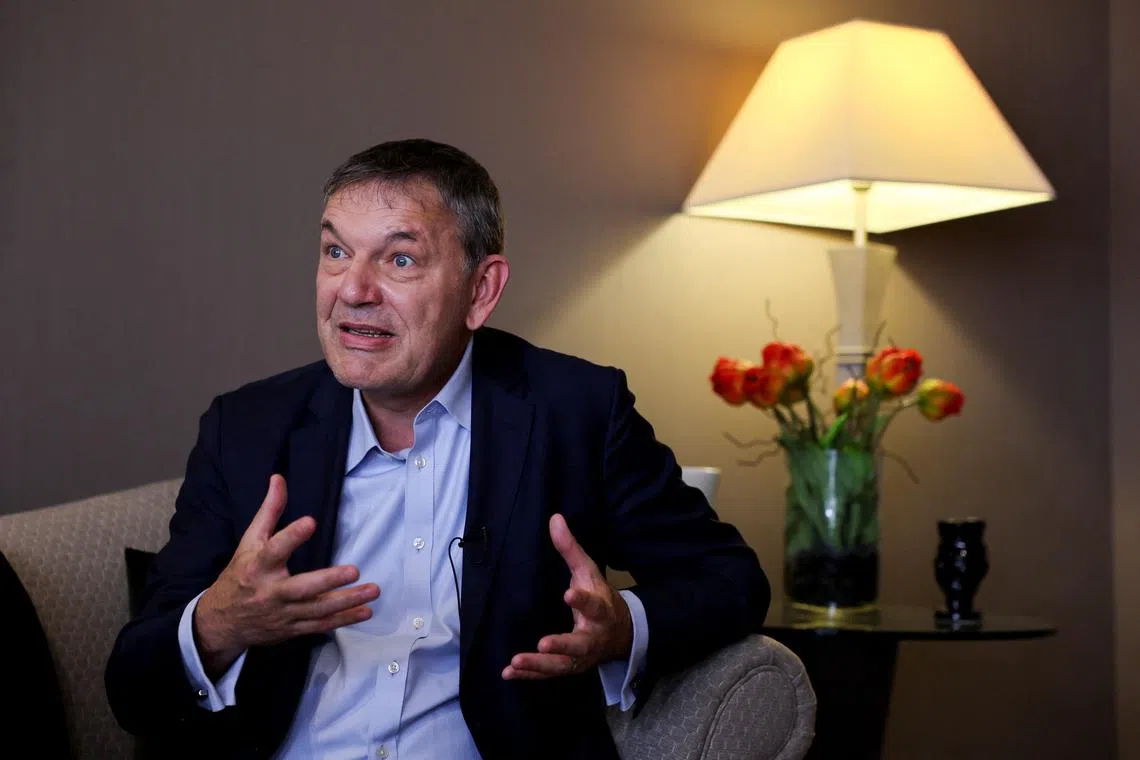 FILE PHOTO: Commissioner-General of UNRWA Philippe Lazzarini attends an interview with Reuters, in Beirut, Lebanon, October 11, 2024. REUTERS/Amr Abdallah Dalsh/File Photo