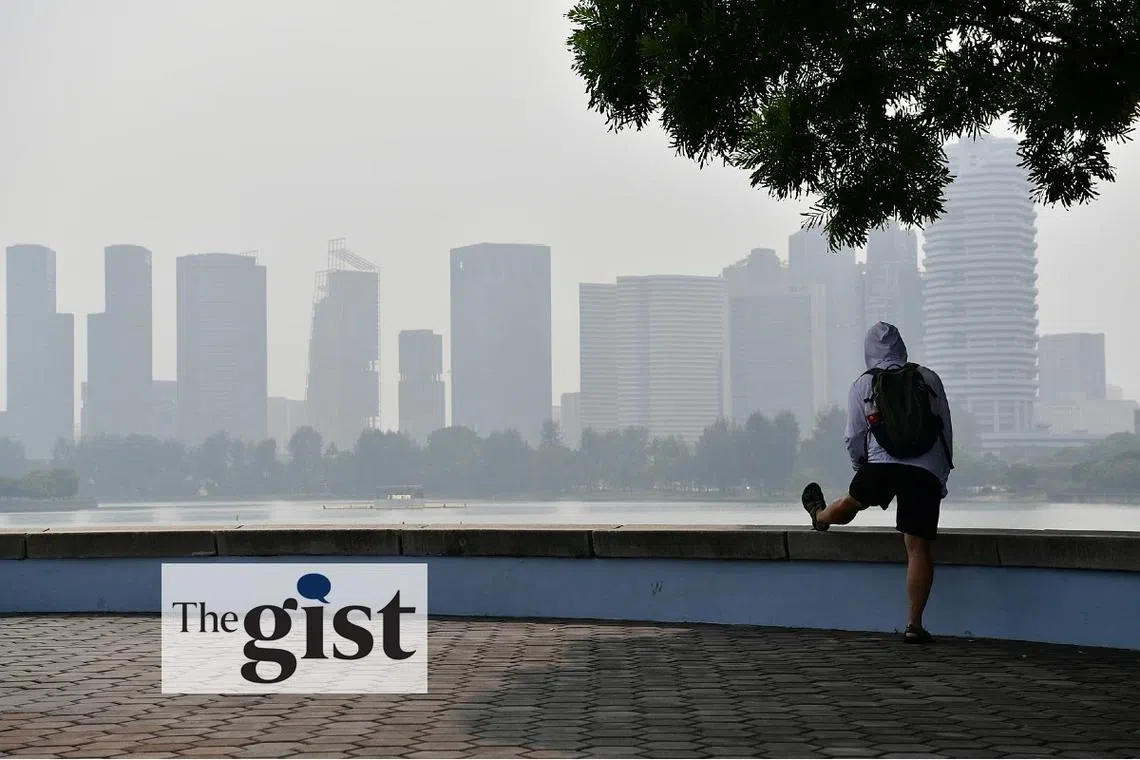 The air quality reached unhealthy levels in Singapore on Oct 7, the first time since 2019.