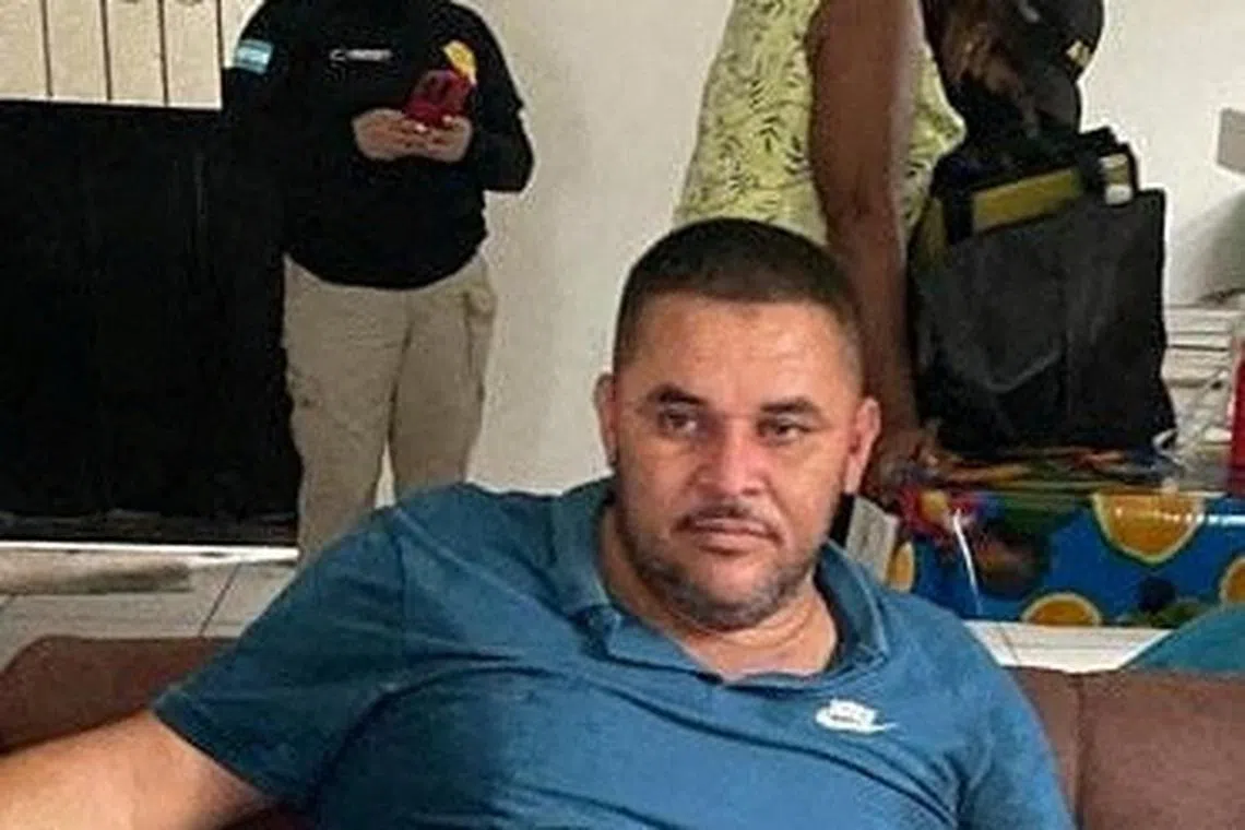 Wilmer Wood, mayor of Brus Laguna, sits after being detained by armed forces on drug trafficking charges, in La Ceiba, Honduras in this undated handout photo released August 27, 2023. Public Ministry of Honduras/Handout via REUTERS
