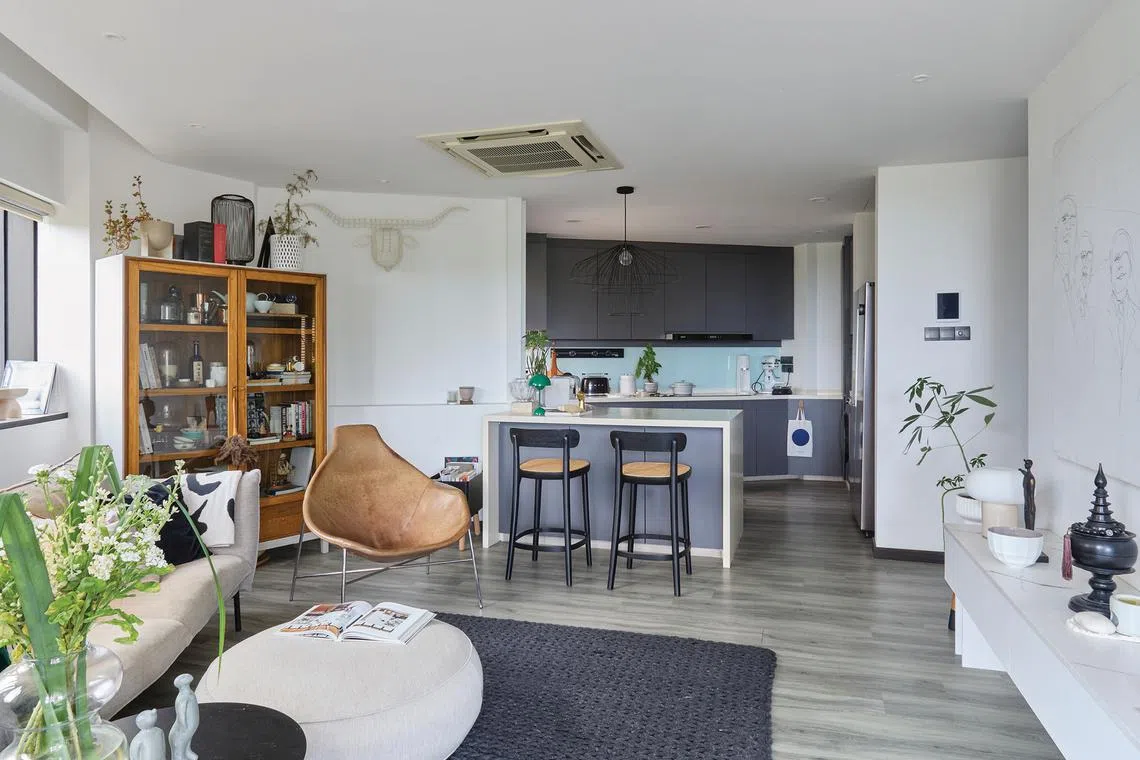 Mr Mike Tan's bachelor pad is a funky two-bedroom unit in Bayshore Road.