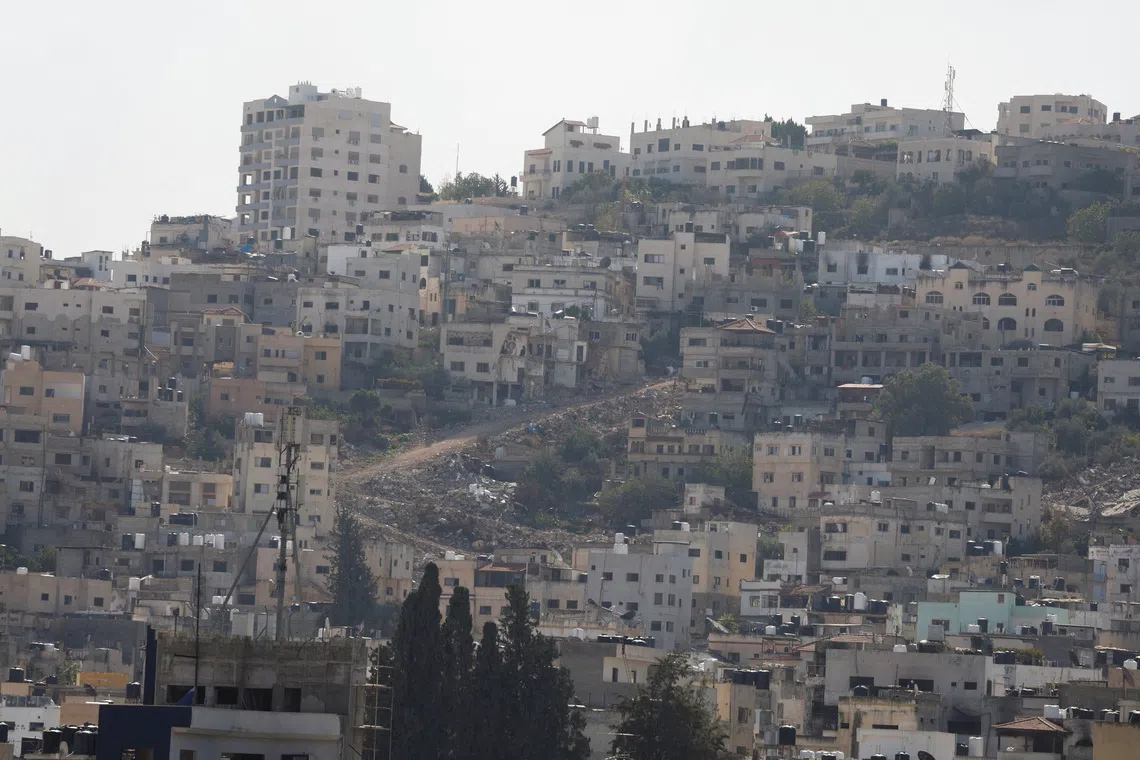 The buildings and streets of Jenin refugee camp amid an ongoing Israeli military operation, in the Israeli-occupied West Bank on Nov 19.