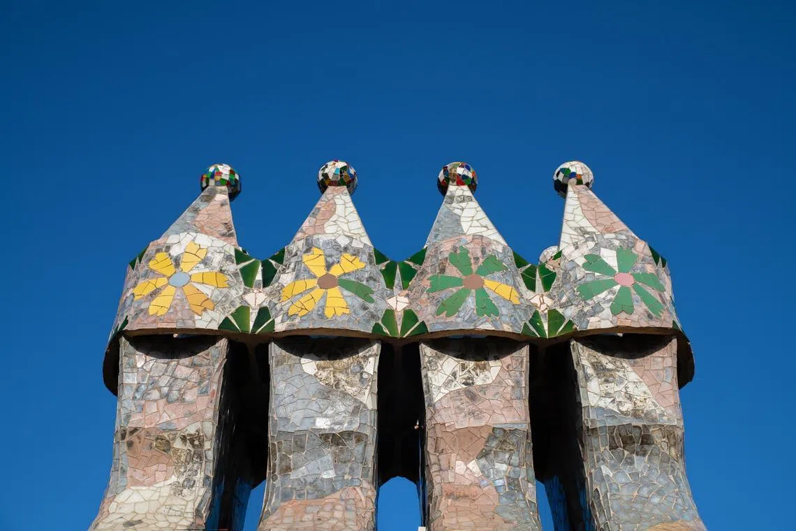 Architect Antoni Gaudi's work includes Casa Battlo, covered in fractured mosaics known as Trencadis.