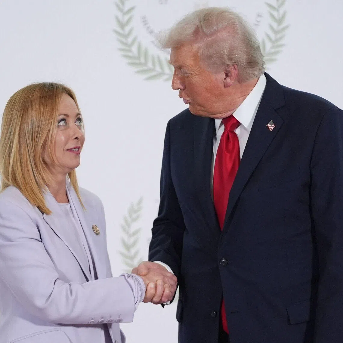 What had begun as an effusive relationship between President Donald Trump (right) and Premier Giorgia Meloni last year began to descend into acrimony in April