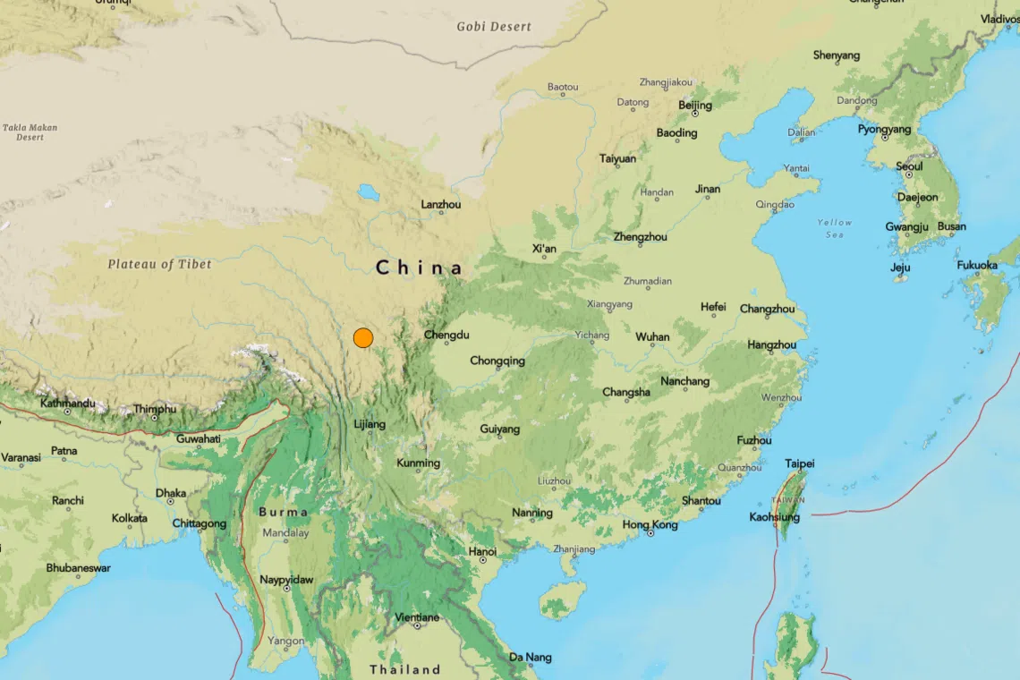 The quake was at a depth of 10km, the centre said. 