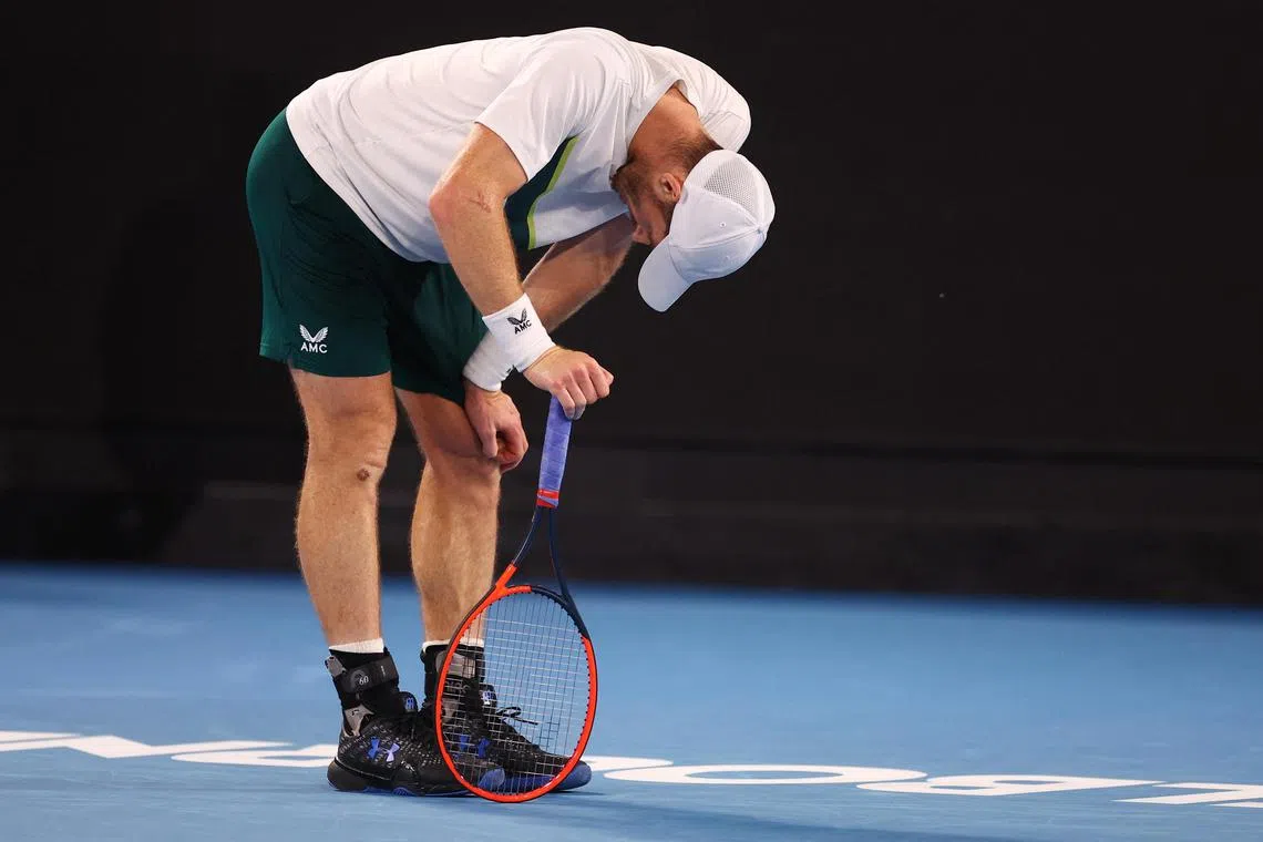Britain's Andy Murray reacts during his third-round match against Spain's Roberto Bautista-Agut.
