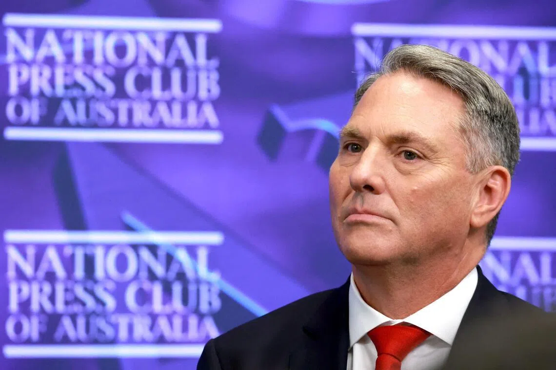 Australia's Defence Minister Richard Marles said Australia will raise defence spending to 3 per cent of gross domestic product by 2033.