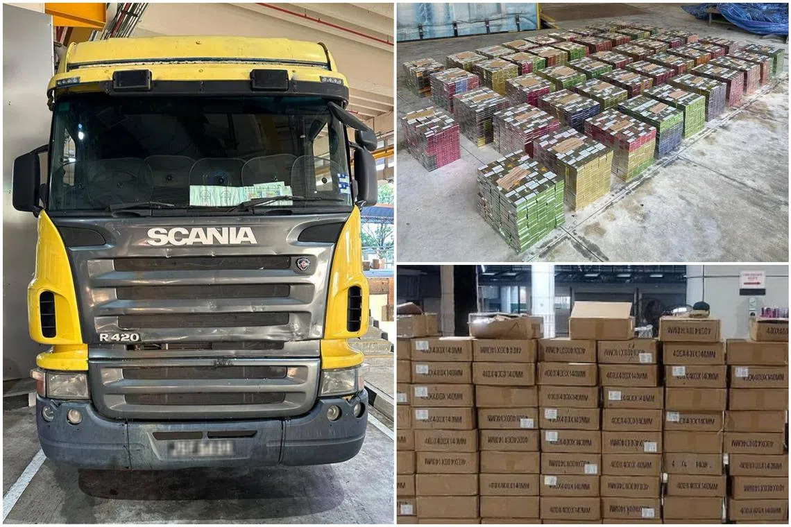 The lorry, which was transporting a batch of mineral water, was stopped for checks at Tuas Checkpoint on March 28.