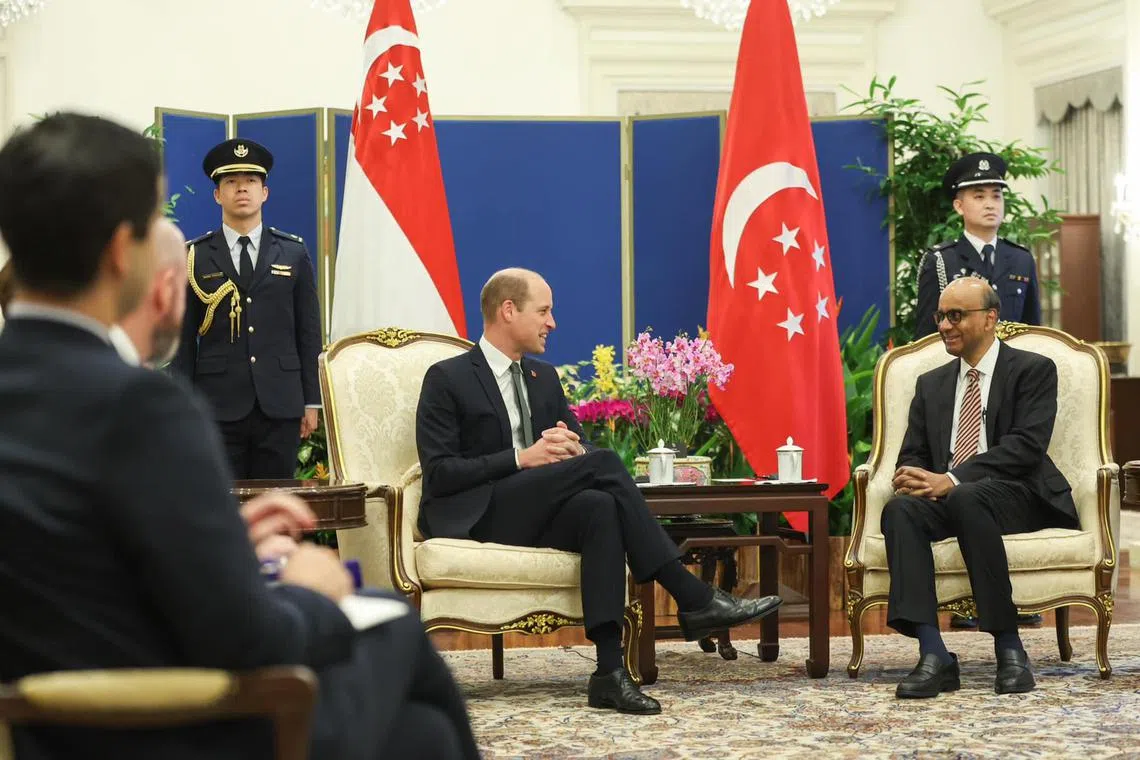 aqwill06 - Britain’s Prince William called on President Tharman Shanmugaratnam on Monday at the Istana.

Credit: Tharman Shanmugaratnam/Facebook