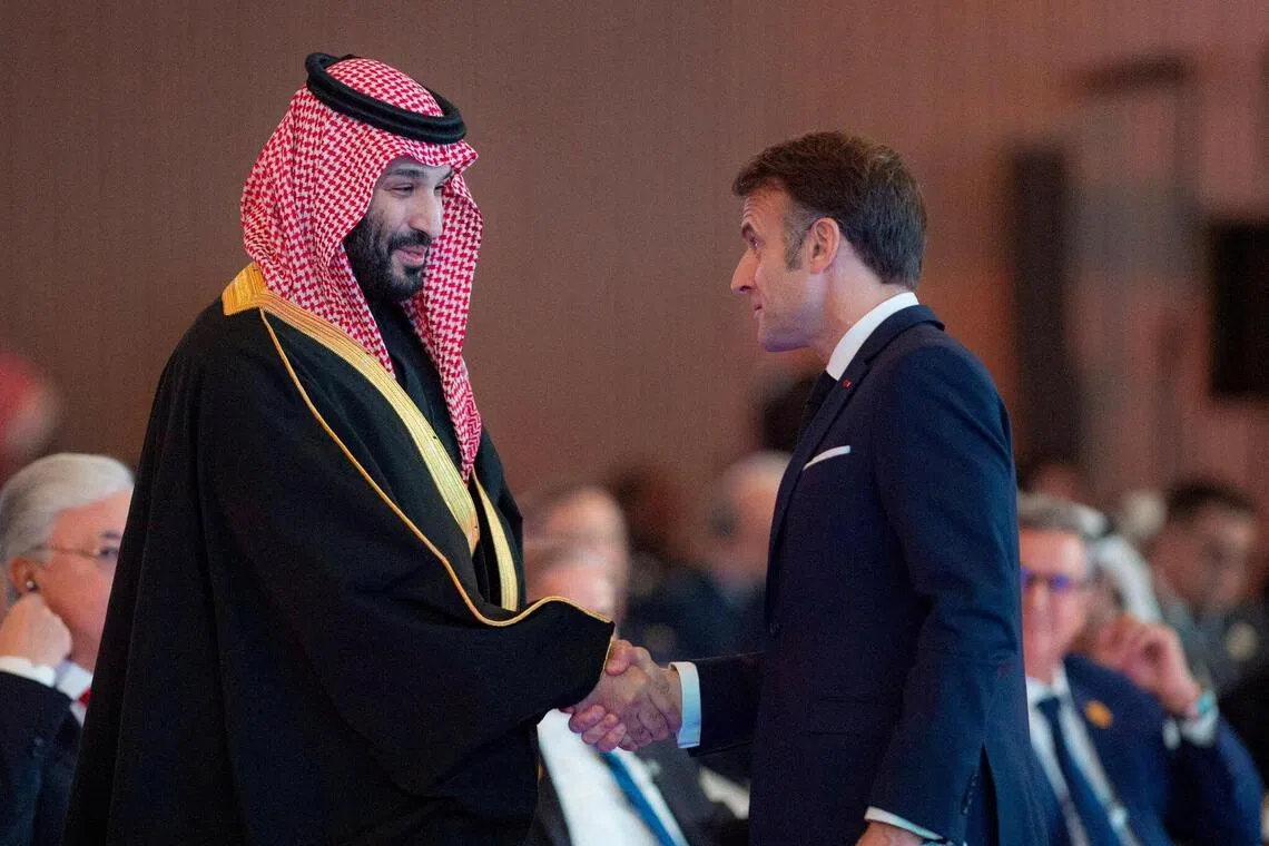 French President Emmanuel Macron (right) will host Saudi Crown Prince Mohammed bin Salman  at the closing ceremony of the Esports World Cup.
