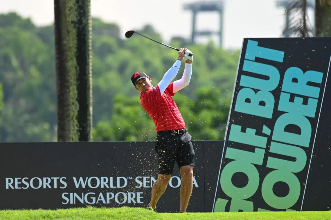 Sergio Garcia playing a shot during the final round of the LIV Singapore event at the Sentoda Gof Club in April. The Spaniard is one of the LIV players who resigned their DP World Tour memberships last week