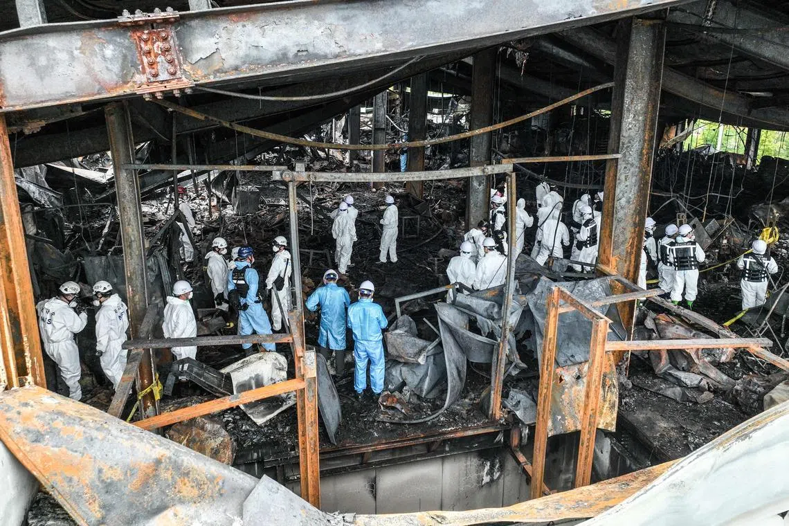 The fire was one of South Korea’s deadliest industrial accidents in recent years.
