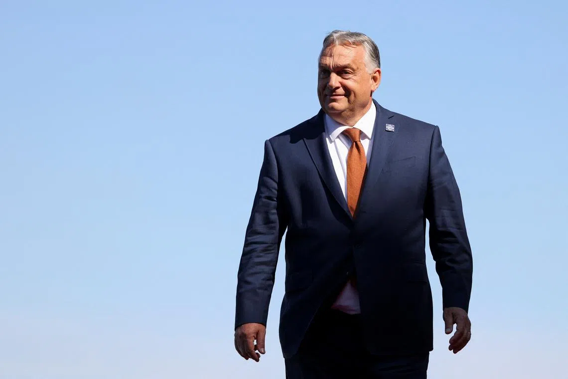 FILE PHOTO: Hungarian Prime Minister Viktor Orban attends the European Political Community meeting at the Blenheim Palace near Oxford, Britain July 18, 2024. REUTERS/Hollie Adams/File Photo