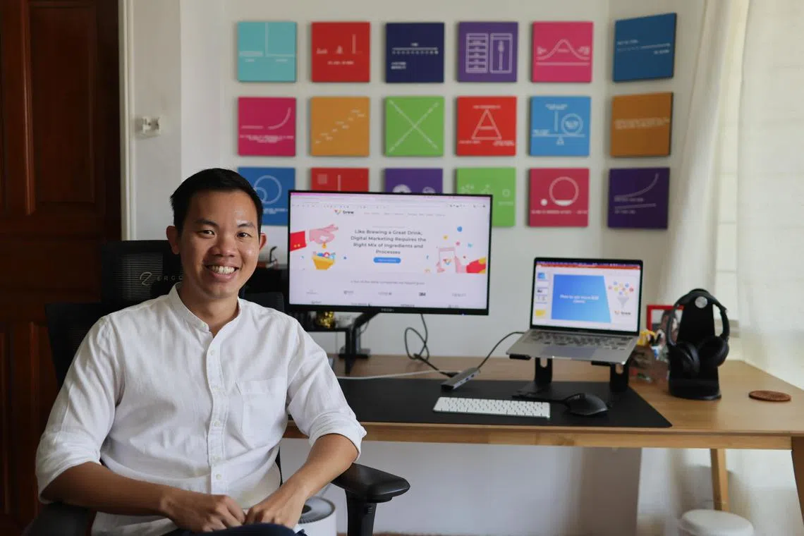 Mr Marcus Ho of Brew Interactive says going remote should be a collective decision rather than top-down. and companies should be prepared for challenges such as miscommunication. ST PHOTO: GIN TAY 