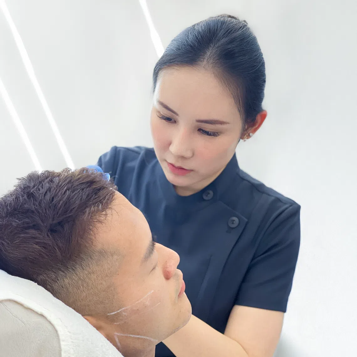 Treatment plans are tailored to the individual customer depending on their skin concerns.