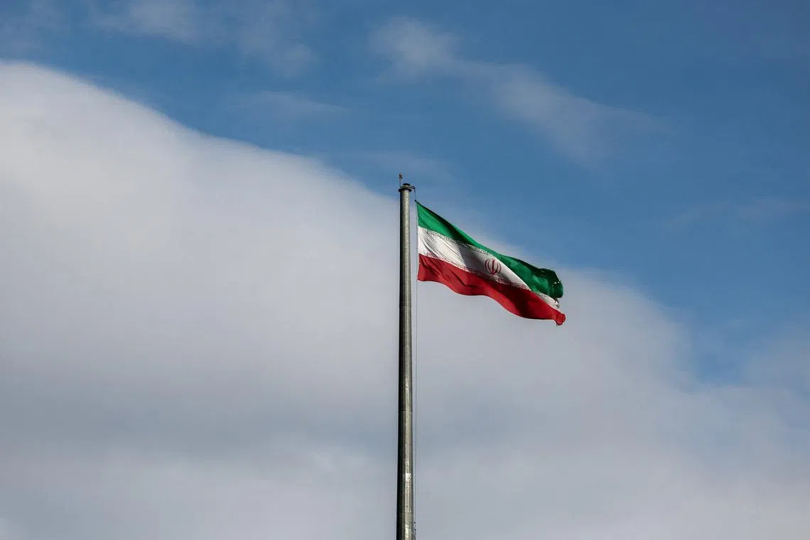 An Iranian flag, amid the U.S.-Israeli conflict with Iran, in Tehran, Iran, March 25, 2026. Majid Asgaripour/WANA (West Asia News Agency) via REUTERS