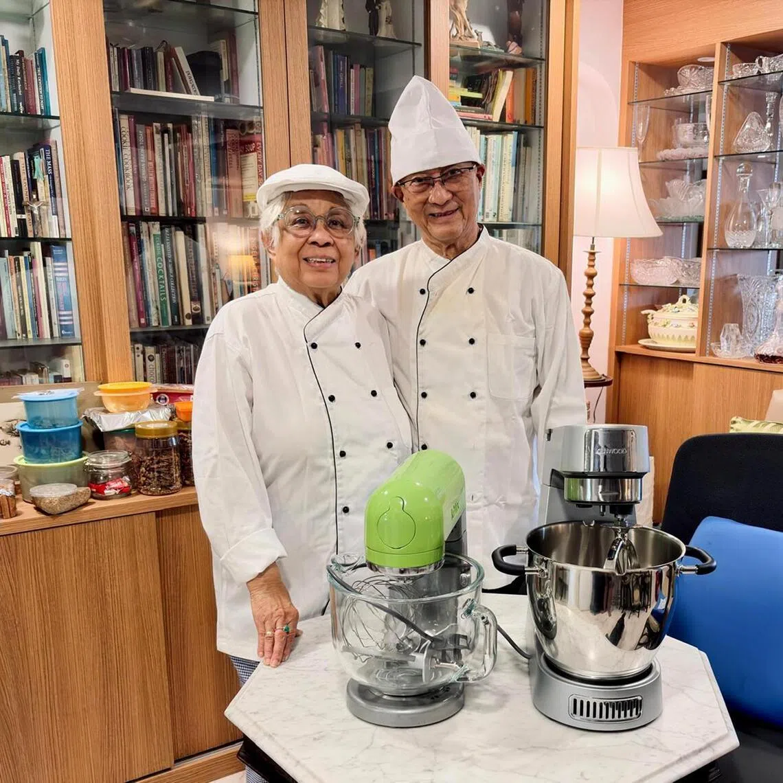 The sugee cake, baked by the author's Aunty Jessie and Uncle Gerry, has been a feature of their family gatherings.