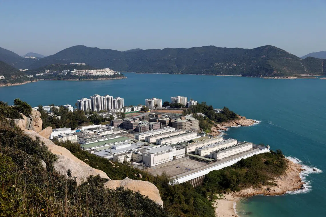 FILE PHOTO: A general view shows Stanley Prison in Hong Kong, China December 6, 2021. REUTERS/Tyrone Siu/File Photo